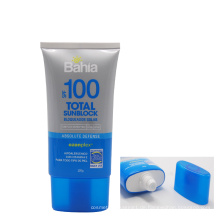 D50mm 120g ovale Siebdruck Sun Cream Tube Verpackung